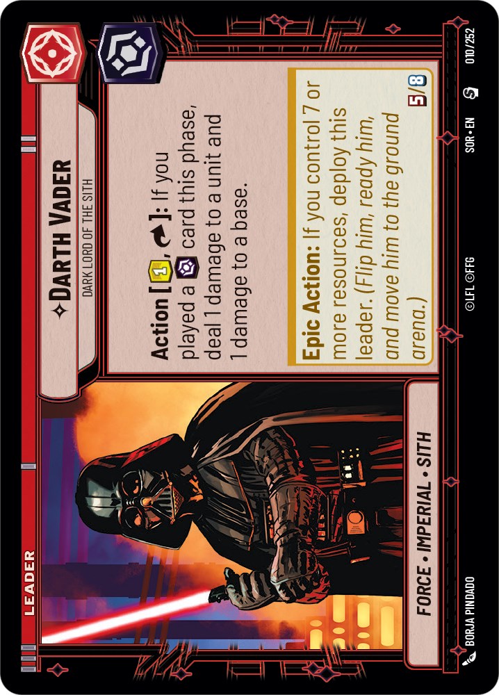 Darth Vader - Dark Lord of the Sith (010/252) [Spark of Rebellion] | Odin's Place