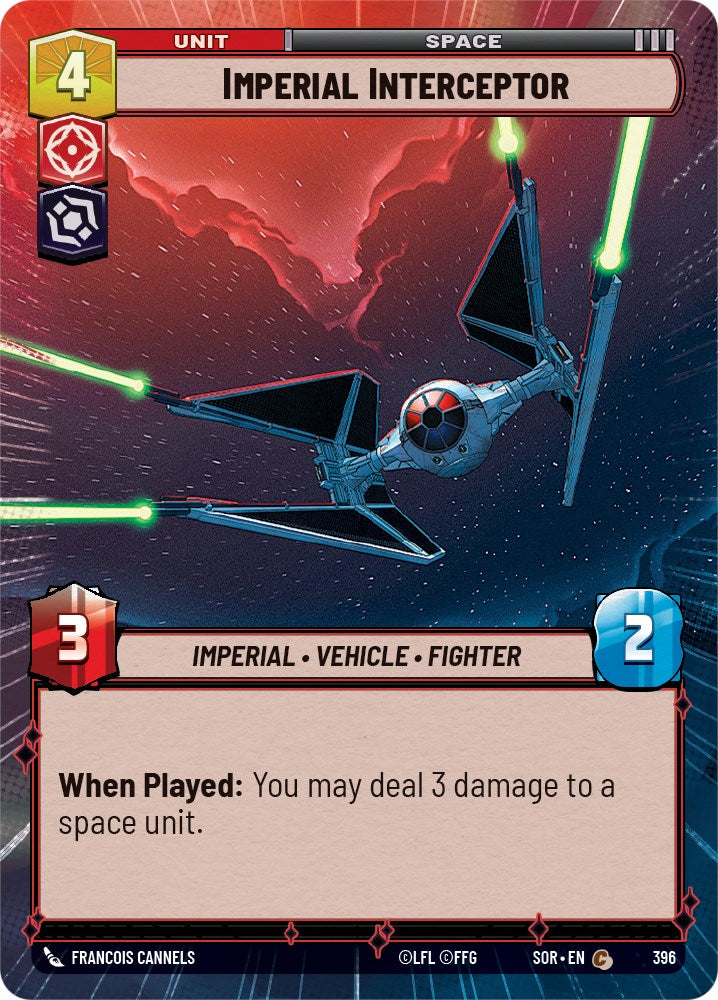 Imperial Interceptor (Hyperspace) (396) [Spark of Rebellion] | Odin's Place