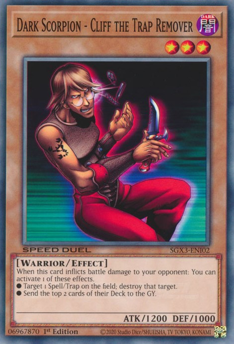 Dark Scorpion - Cliff the Trap Remover [SGX3-ENI02] Common | Odin's Place