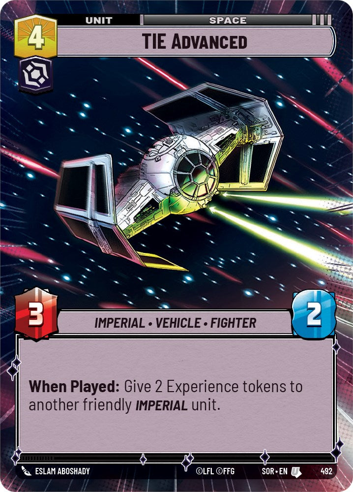 TIE Advanced (Hyperspace) (492) [Spark of Rebellion] | Odin's Place