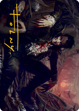 Arrogant Outlaw Art Card (Gold-Stamped Signature) [Innistrad: Midnight Hunt Art Series] | Odin's Place