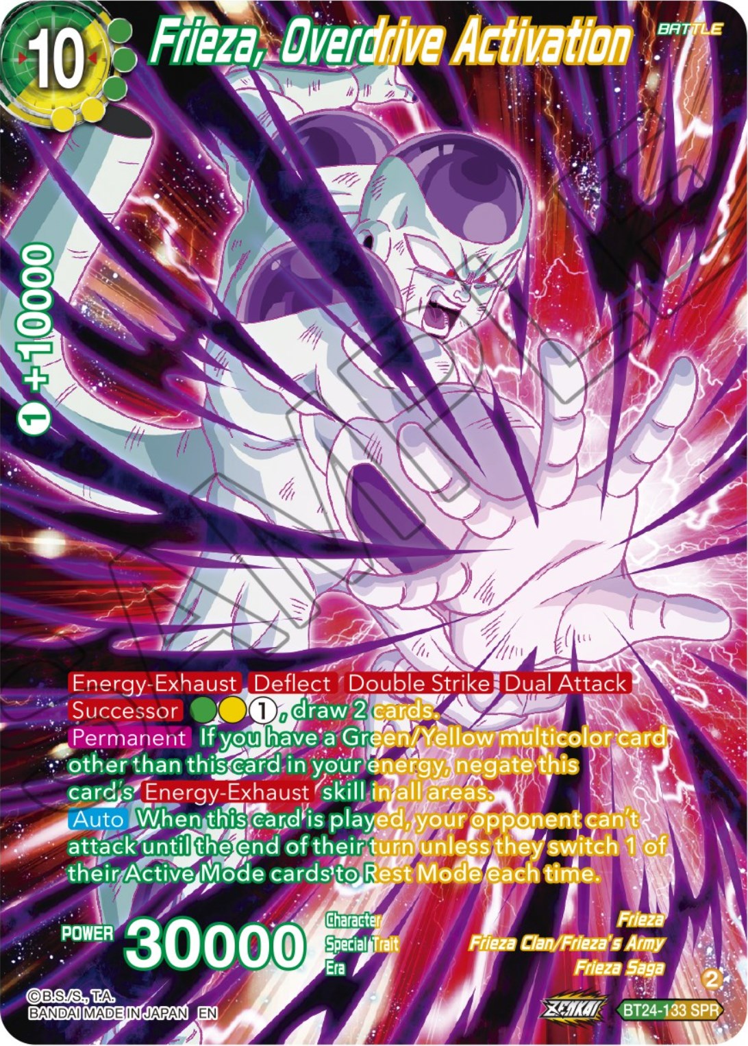 Frieza, Overdrive Activation (SPR) (BT24-133) [Beyond Generations] | Odin's Place