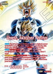 Vegeta // Vegeta, Awakened Feelings (SLR) (BT24-001) [Beyond Generations] | Odin's Place