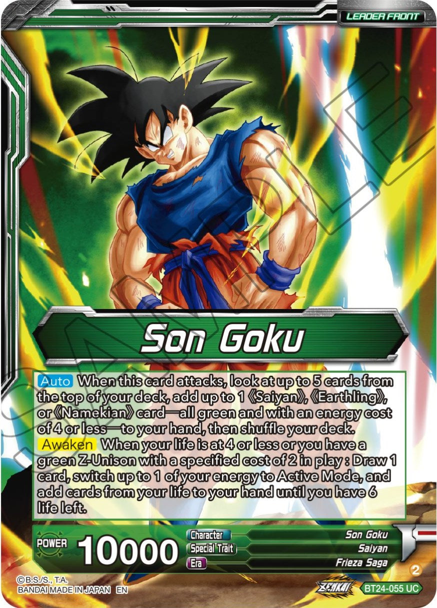Son Goku // SS Son Goku, Beginning of a Legend (SLR) (BT24-055) [Beyond Generations] | Odin's Place