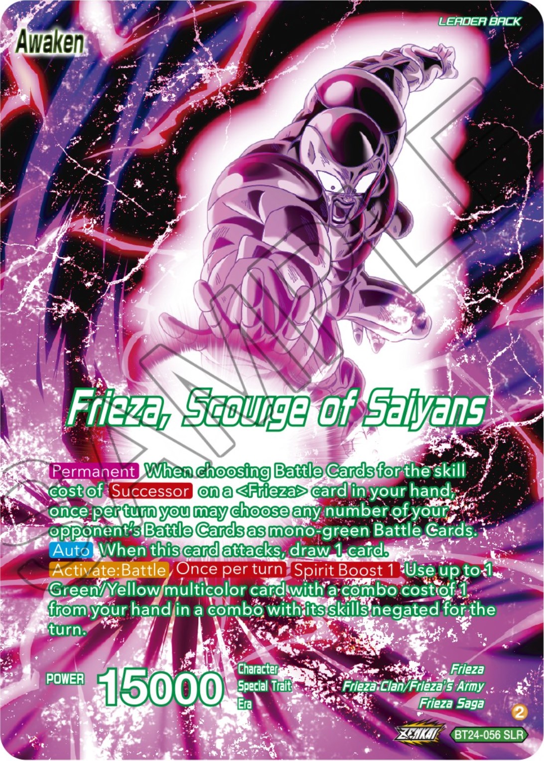 Frieza // Frieza, Scourge of Saiyans (SLR) (BT24-056) [Beyond Generations] | Odin's Place