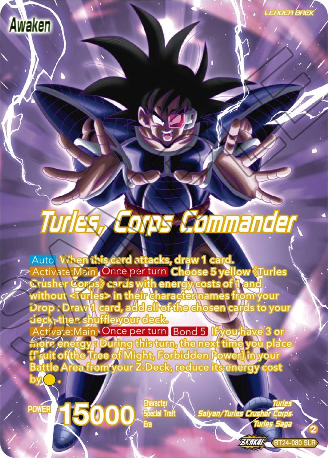 Turles // Turles, Corps Commander (SLR) (BT24-080) [Beyond Generations] | Odin's Place