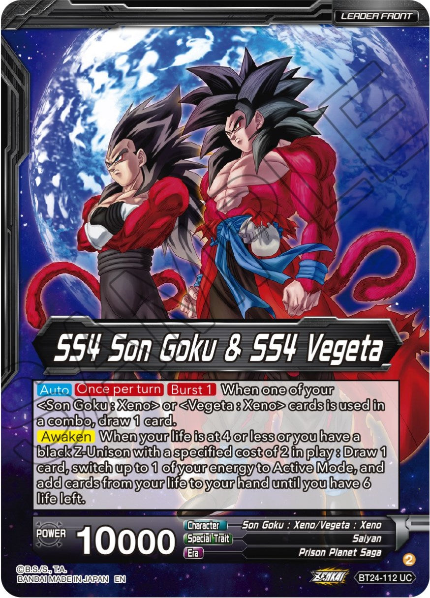 SS4 Son Goku & SS4 Vegeta // SS4 Vegito, Sparking Potara Warrior (SLR) (BT24-112) [Beyond Generations] | Odin's Place