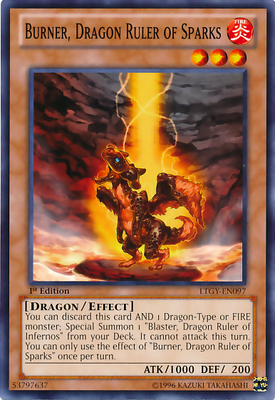 Burner, Dragon Ruler of Sparks [LTGY-EN097] Common | Odin's Place