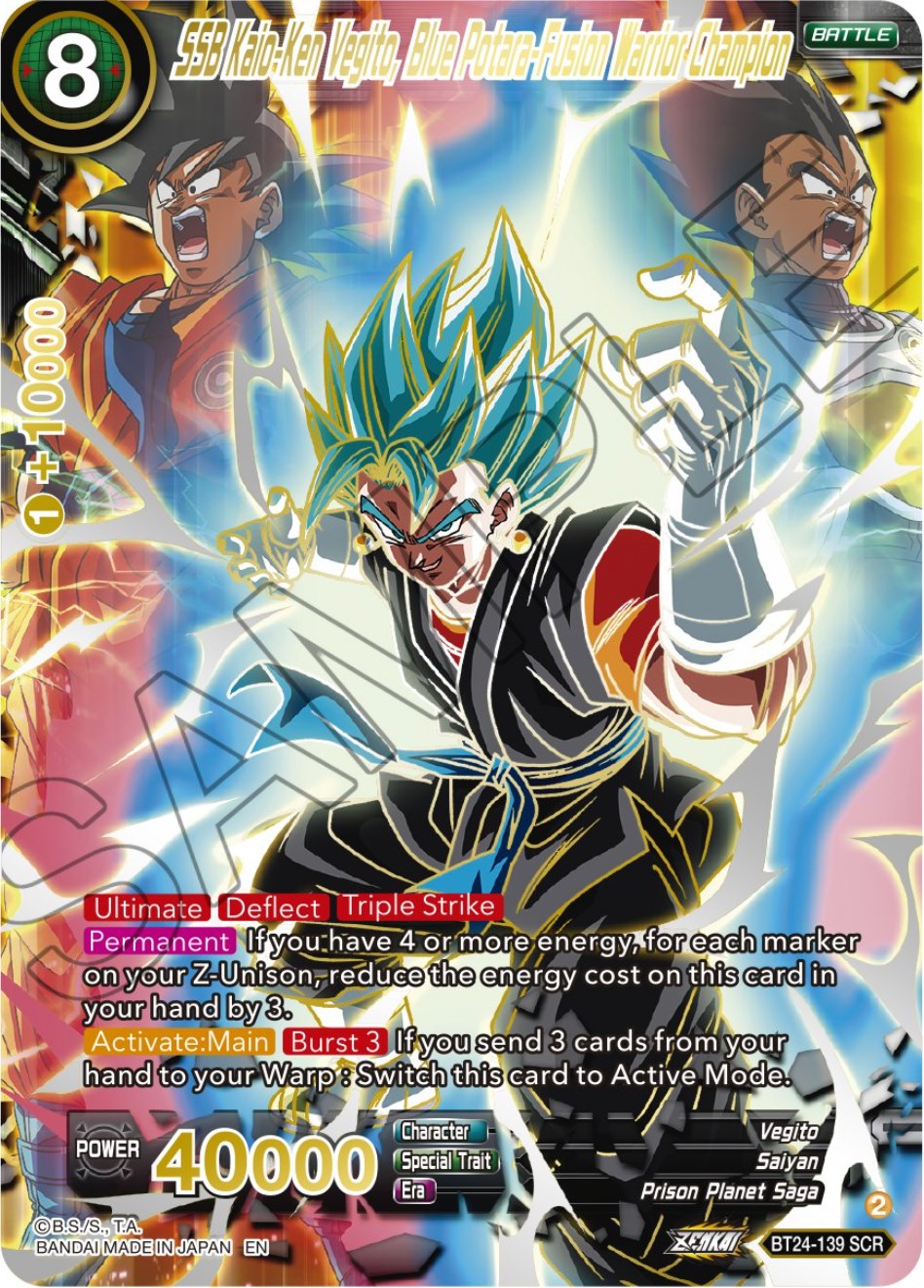 SSB Kaio-Ken Vegito, Blue Potara-Fusion Warrior Champion (Collector Booster) (BT24-139) [Beyond Generations] | Odin's Place
