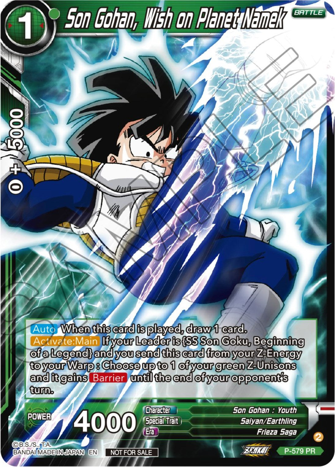 Son Gohan, Wish on Planet Namek (Zenkai Series Tournament Pack Vol.7) (P-579) [Tournament Promotion Cards] | Odin's Place