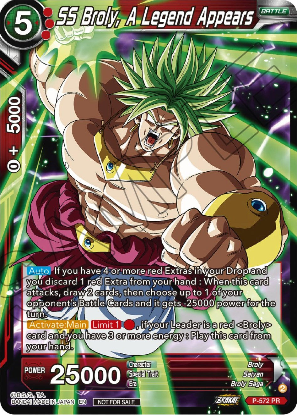SS Broly, A Legend Appears (Zenkai Series Tournament Pack Vol.7) (P-572) [Tournament Promotion Cards] | Odin's Place