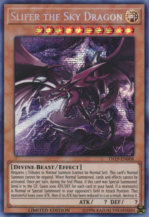 Slifer the Sky Dragon [TN19-EN008] Prismatic Secret Rare | Odin's Place