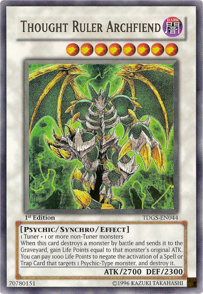 Thought Ruler Archfiend [TDGS-EN044] Ultra Rare | Odin's Place