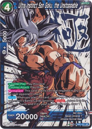 Ultra Instinct Son Goku, the Unstoppable (Alternate Art) (DB1-021) [Special Anniversary Set 2020] | Odin's Place