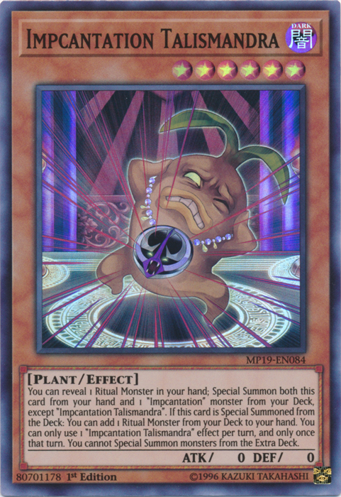 Impcantation Talismandra [MP19-EN084] Super Rare | Odin's Place