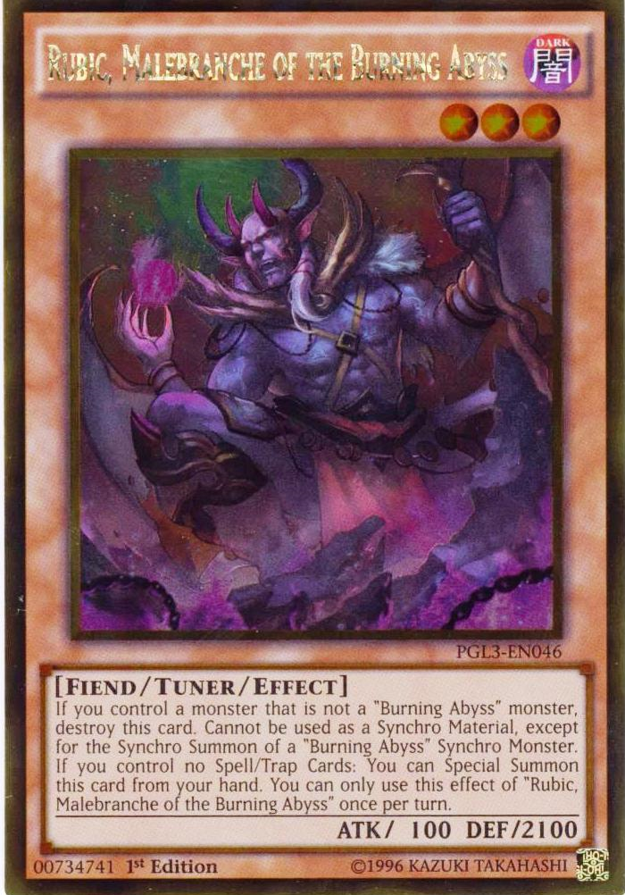 Rubic, Malebranche of the Burning Abyss [PGL3-EN046] Gold Rare | Odin's Place
