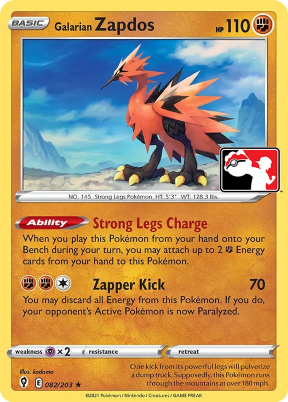 Galarian Zapdos (082/203) [Prize Pack Series One] | Odin's Place