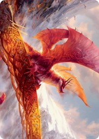 Goldspan Dragon Art Card (Gold-Stamped Signature) [Kaldheim Art Series] | Odin's Place