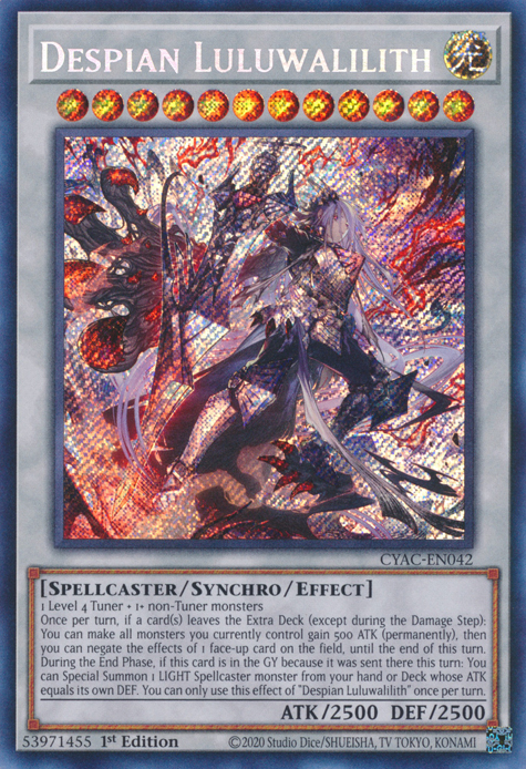 Despian Luluwalilith [CYAC-EN042] Secret Rare | Odin's Place