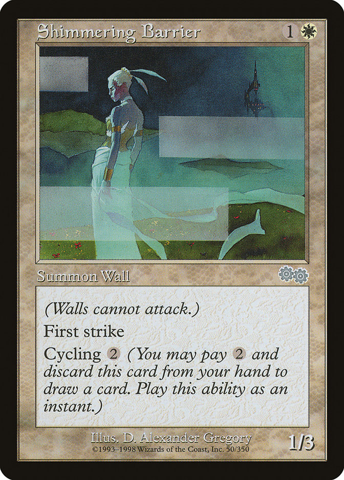 Shimmering Barrier (50) [Urza's Saga] | Odin's Place