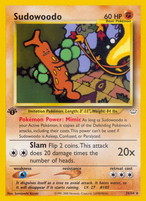 Sudowoodo (26/64) [Neo Revelation 1st Edition] | Odin's Place