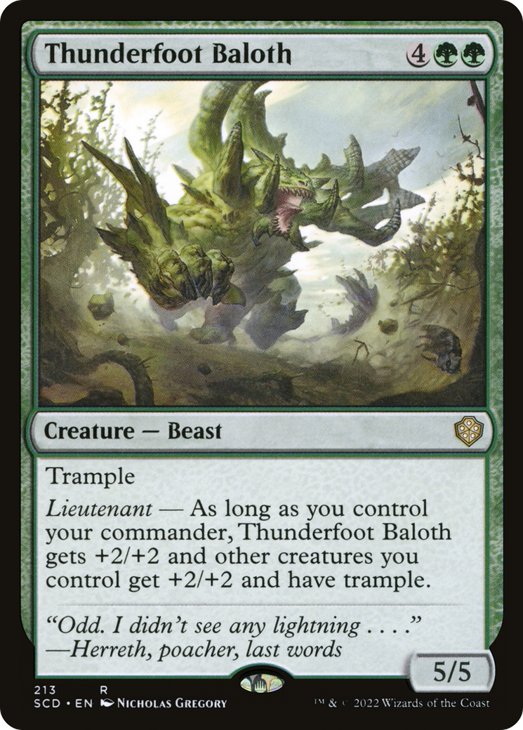 Thunderfoot Baloth [Starter Commander Decks] | Odin's Place