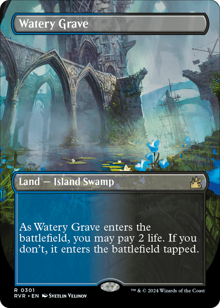 Watery Grave (Borderless) [Ravnica Remastered] | Odin's Place