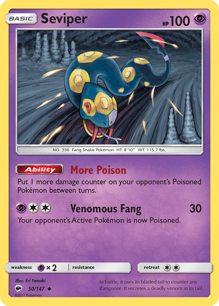 Seviper (50/147) [Sun & Moon: Burning Shadows] | Odin's Place