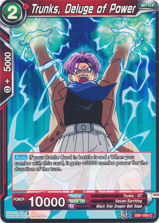 Trunks, Deluge of Power (DB1-003) [Dragon Brawl] | Odin's Place