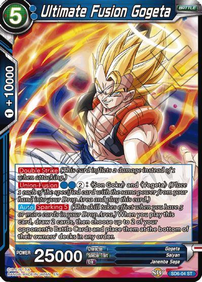 Ultimate Fusion Gogeta (Reprint) (SD6-04) [Battle Evolution Booster] | Odin's Place