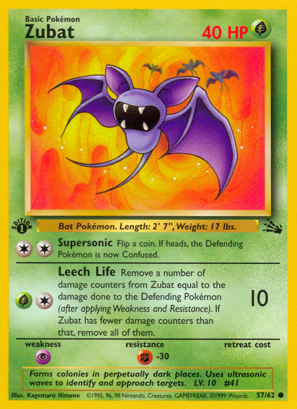 Zubat (57/62) [Fossil 1st Edition] | Odin's Place