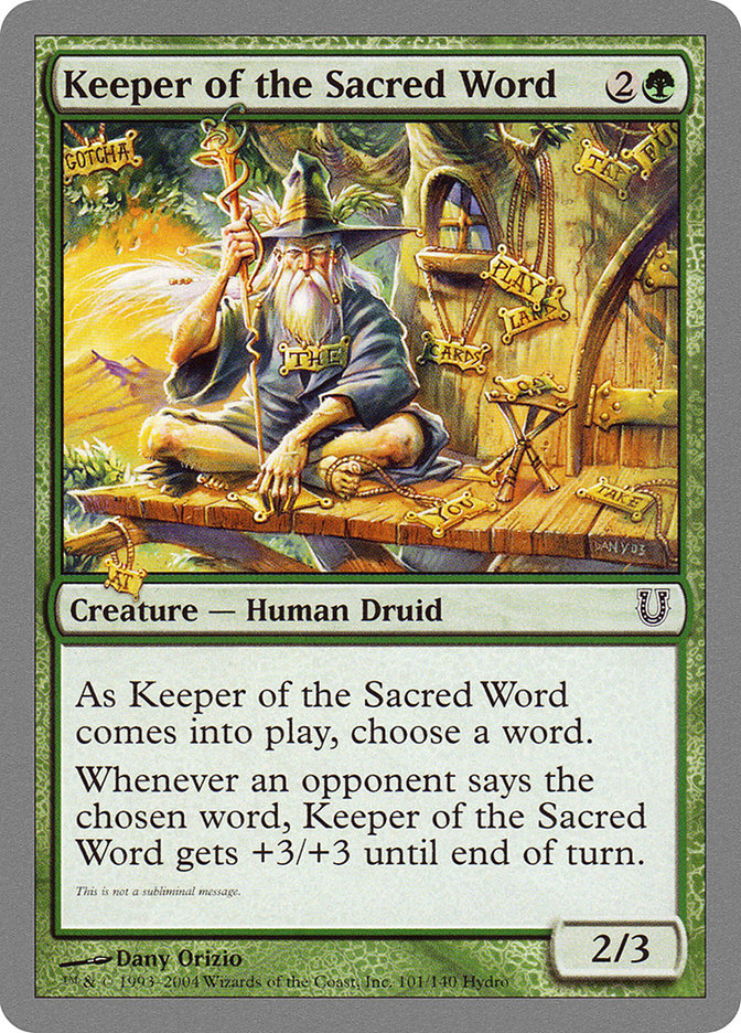 Keeper of the Sacred Word (101) [Unhinged] | Odin's Place