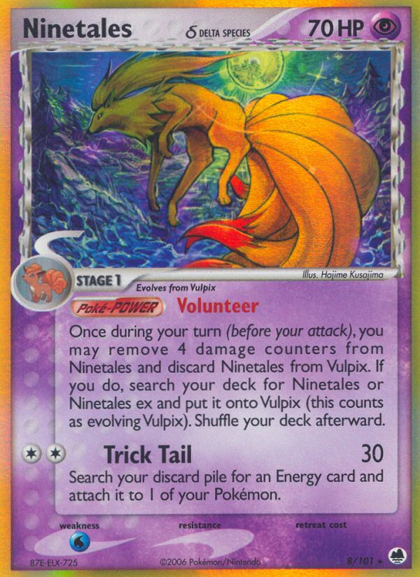 Ninetales (8/101) (Delta Species) [EX: Dragon Frontiers] | Odin's Place