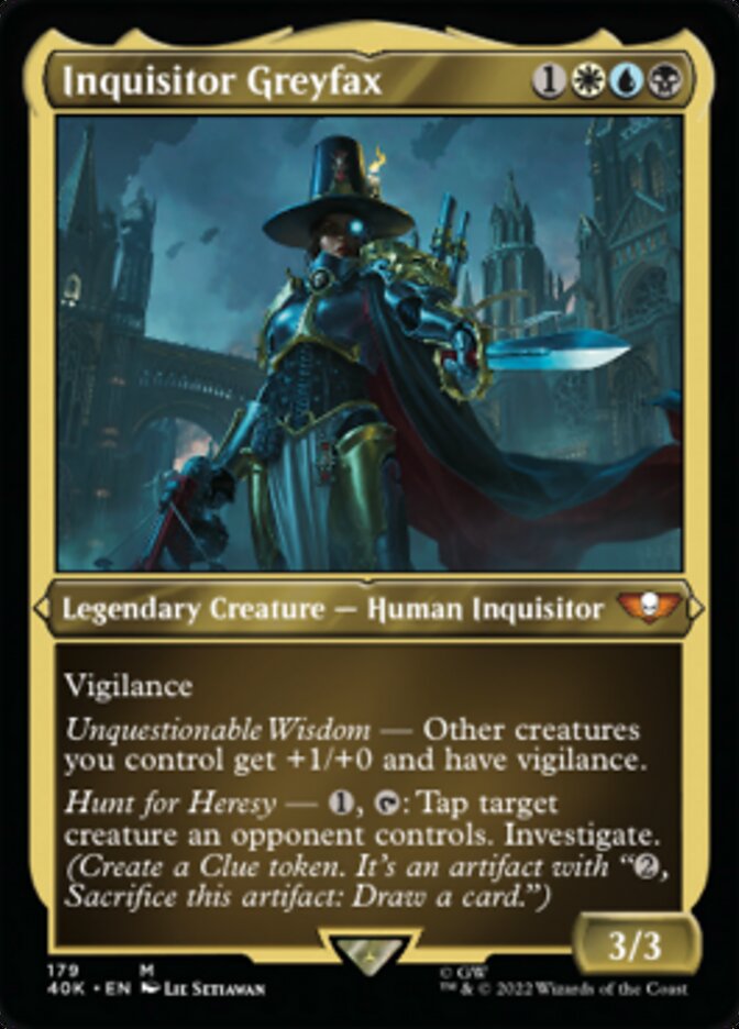 Inquisitor Greyfax (Display Commander) (Surge Foil) [Warhammer 40,000] | Odin's Place
