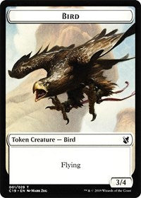 Bird (001) // Sculpture Double-Sided Token [Commander 2019 Tokens] | Odin's Place