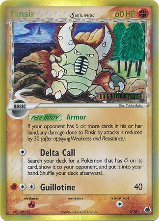 Pinsir (9/101) (Delta Species) (Stamped) [EX: Dragon Frontiers] | Odin's Place