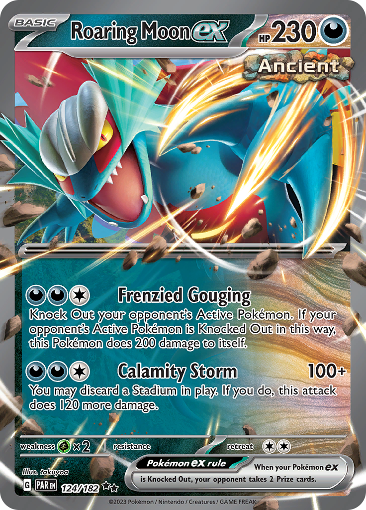 Roaring Moon ex (124/182) [Scarlet & Violet: Paradox Rift] | Odin's Place
