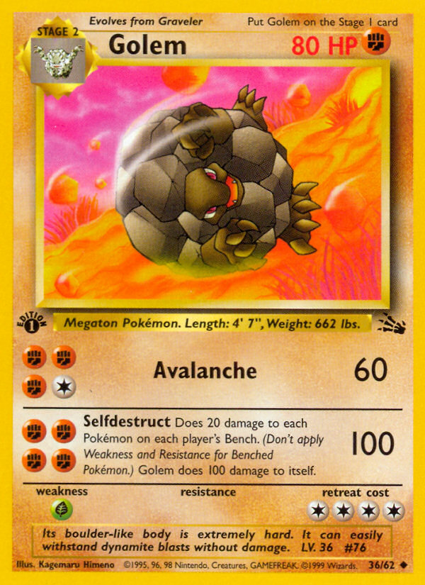 Golem (36/62) [Fossil 1st Edition] | Odin's Place