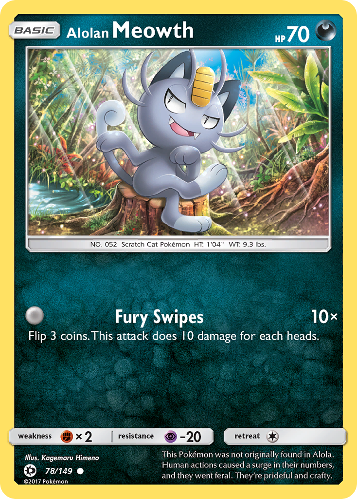Alolan Meowth (78/149) [Sun & Moon: Base Set] | Odin's Place