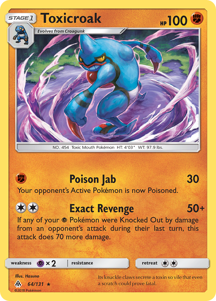 Toxicroak (64/131) [Sun & Moon: Forbidden Light] | Odin's Place