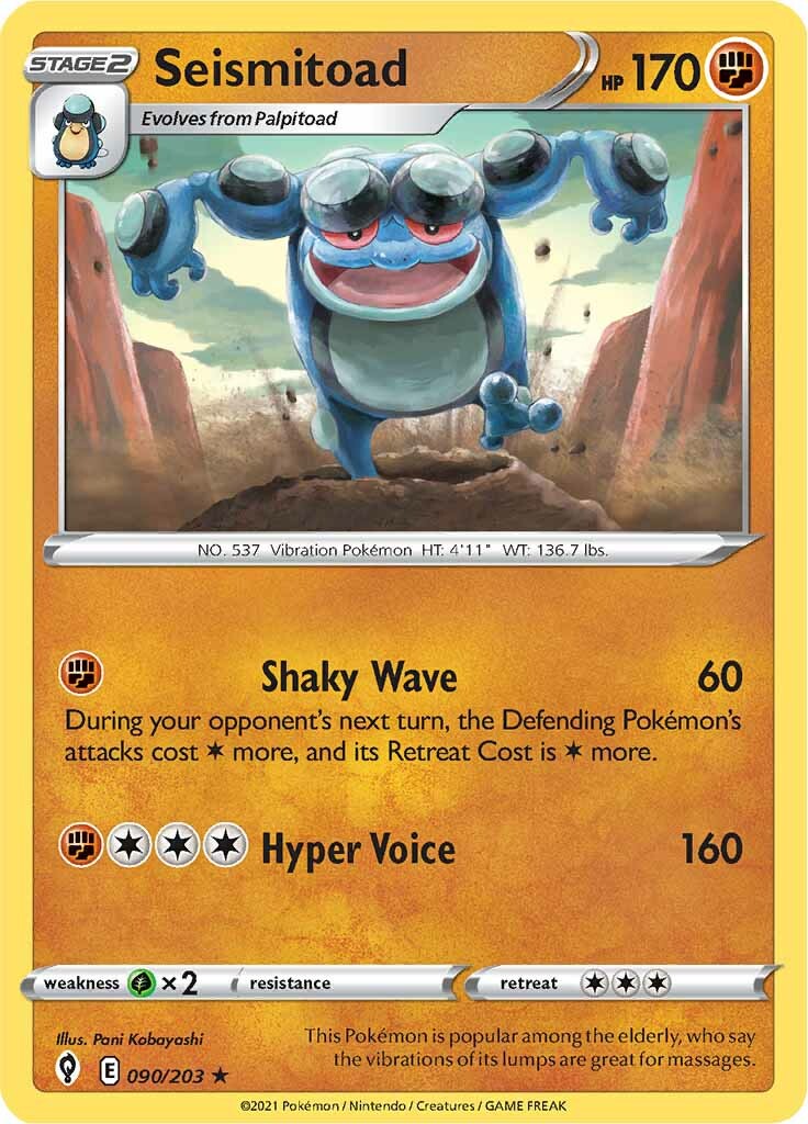 Seismitoad (090/203) [Sword & Shield: Evolving Skies] | Odin's Place
