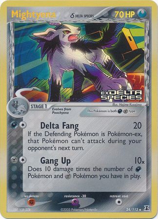 Mightyena (24/113) (Delta Species) (Stamped) [EX: Delta Species] | Odin's Place