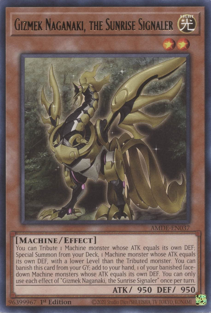 Gizmek Naganaki, the Sunrise Signaler [AMDE-EN037] Rare | Odin's Place