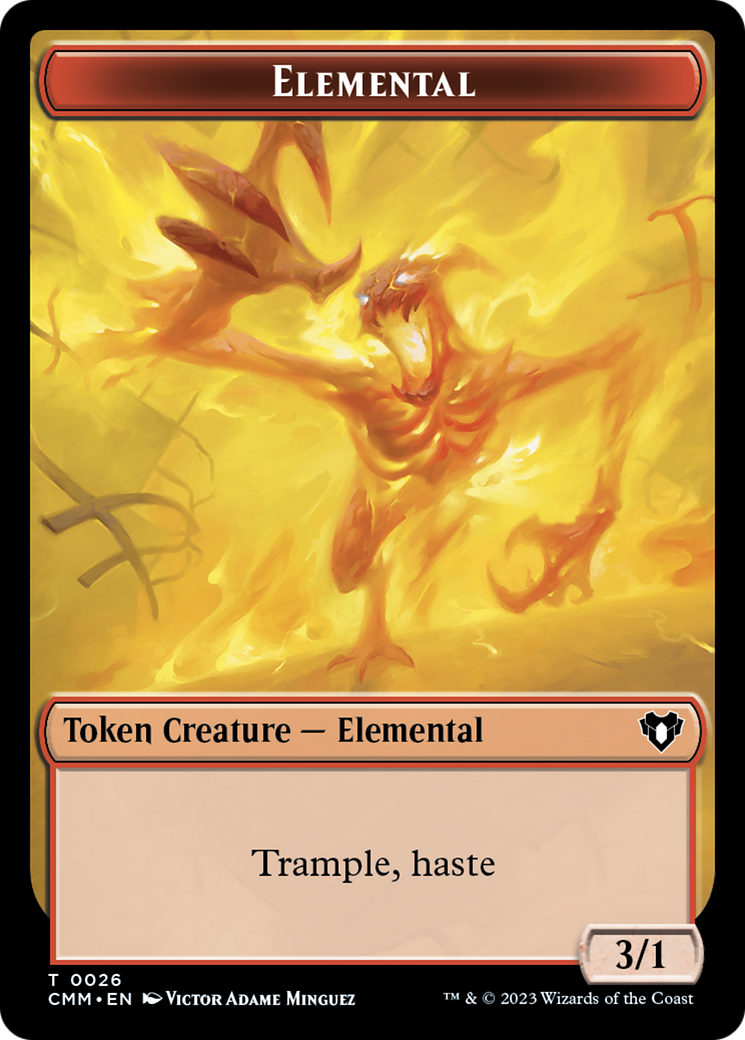 Elemental Token (26) [Commander Masters Tokens] | Odin's Place