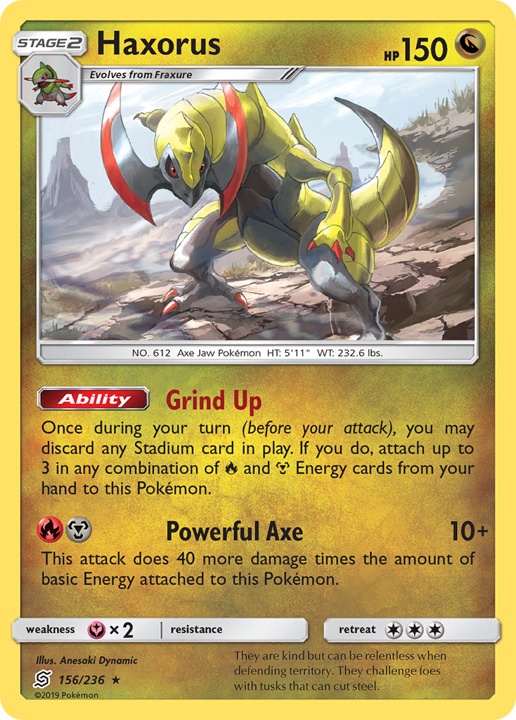 Haxorus (156/236) [Sun & Moon: Unified Minds] | Odin's Place