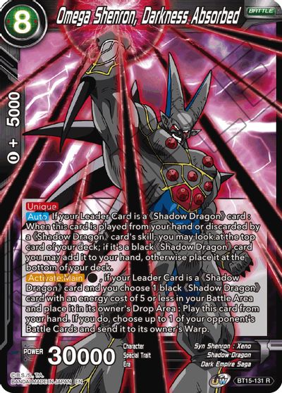 Omega Shenron, Darkness Absorbed (BT15-131) [Saiyan Showdown] | Odin's Place