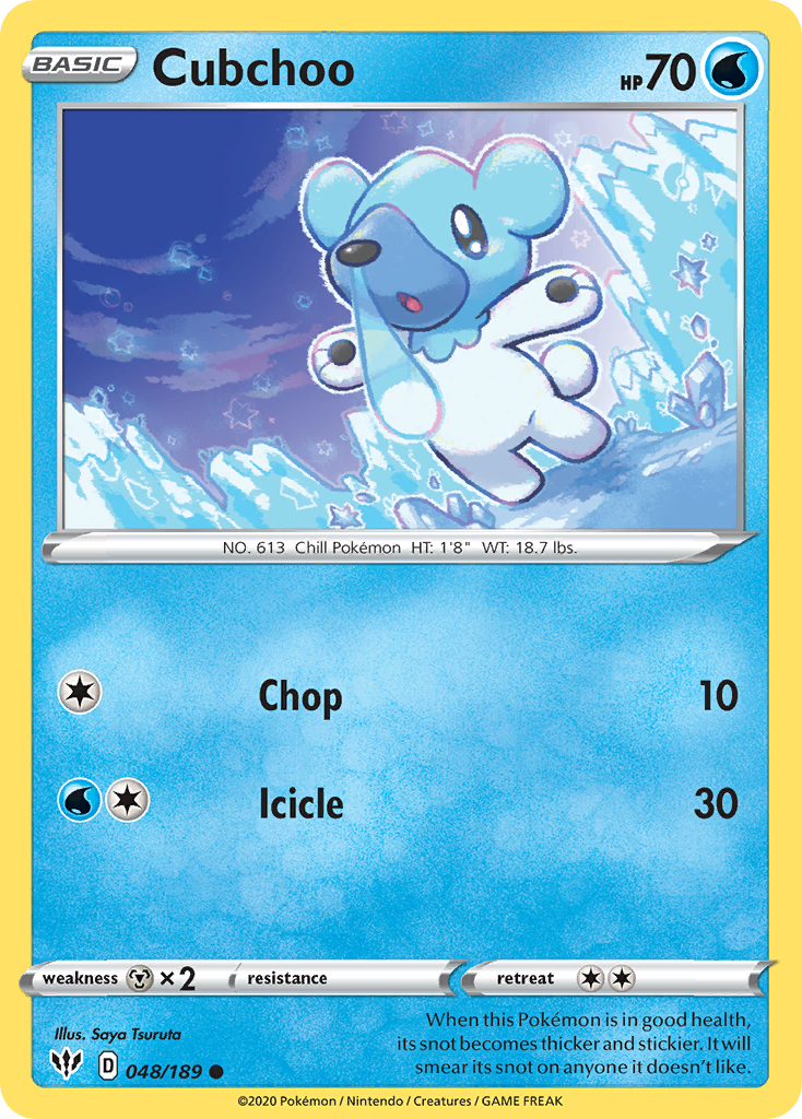 Cubchoo (048/189) [Sword & Shield: Darkness Ablaze] | Odin's Place