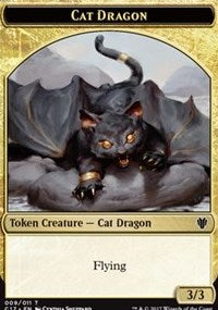 Cat Dragon // Dragon (006) Double-Sided Token [Commander 2017 Tokens] | Odin's Place