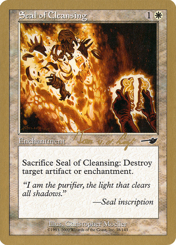 Seal of Cleansing (Tom van de Logt) [World Championship Decks 2000] | Odin's Place
