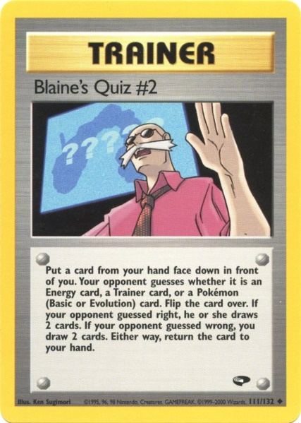 Blaine's Quiz #2 (111/132) [Gym Challenge Unlimited] | Odin's Place